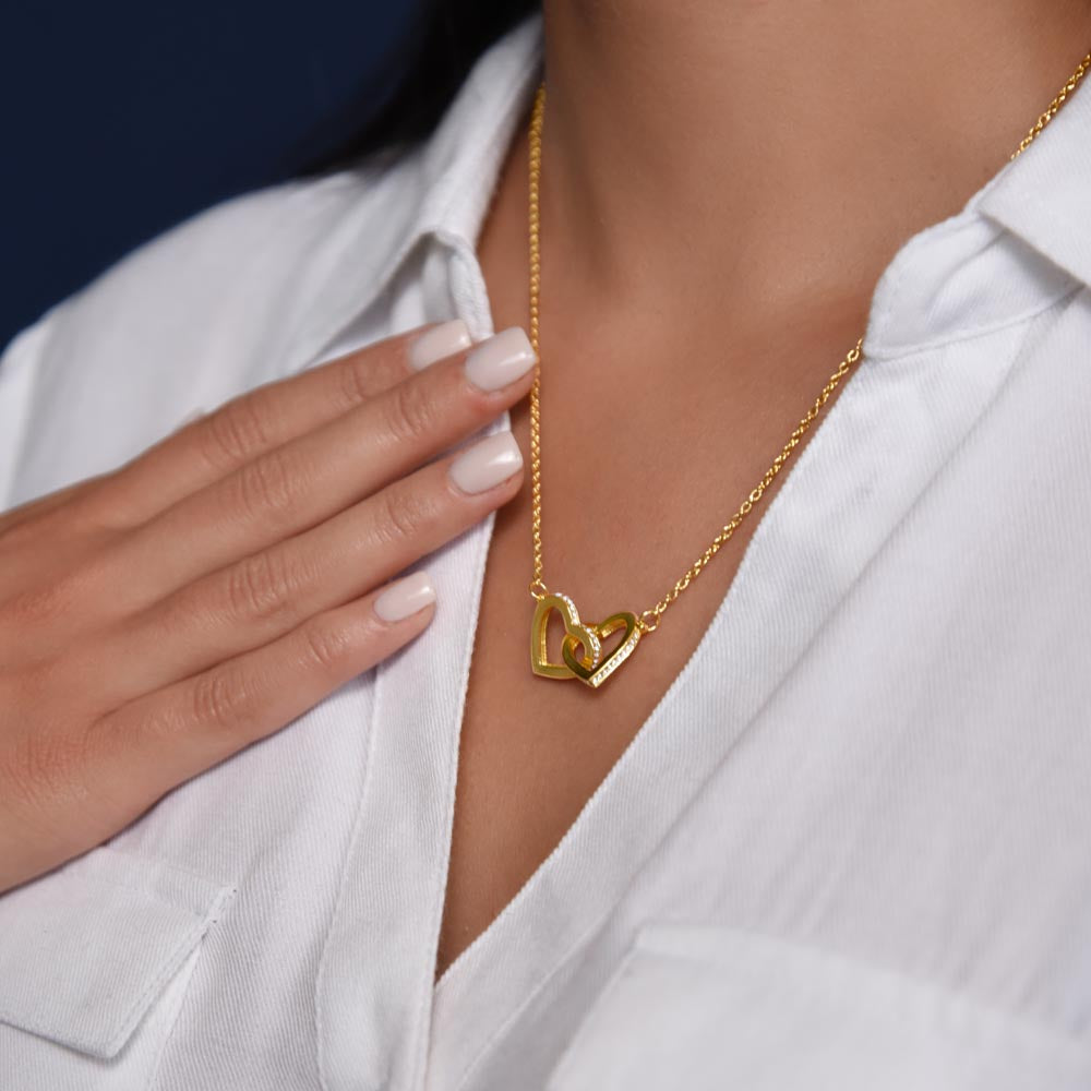 To My Man Interlocking Hearts Necklace