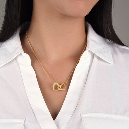 Mom Thank You Interlocking Hearts Necklace