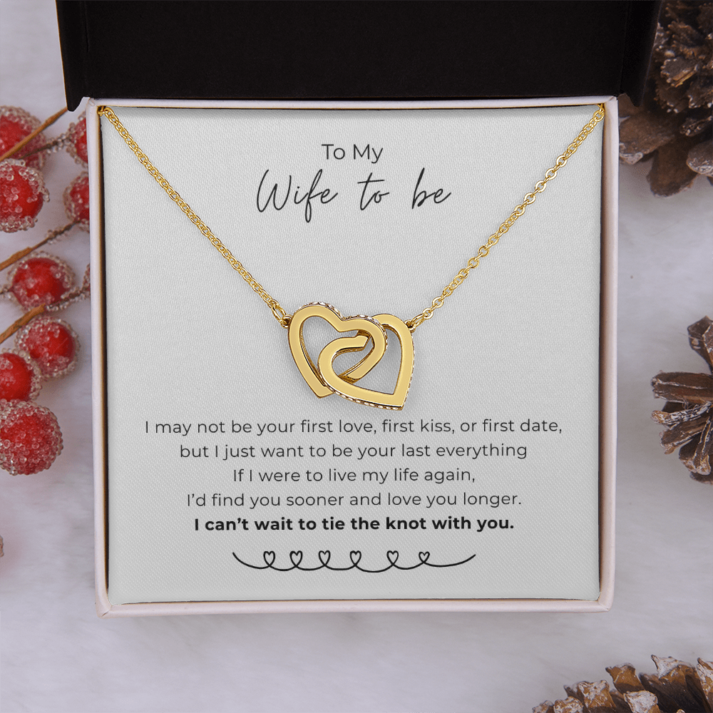 To My Wife To Be Interlocking Hearts Necklace
