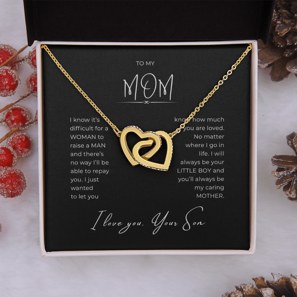 To My Mom Interlocking Hearts Necklace