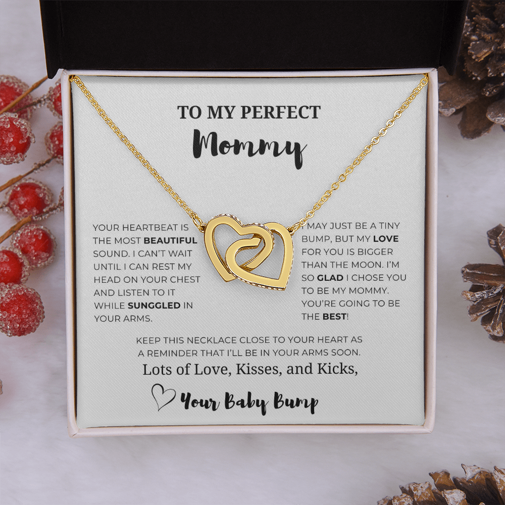 To My Perfect Mummy Interlocking Hearts Necklace