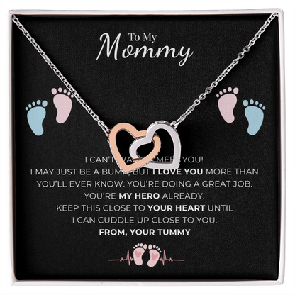 To My Mommy Interlocking Hearts Necklace