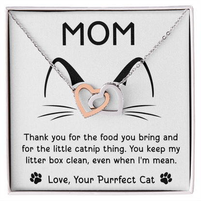 Purrfect Interlocking Hearts Necklace