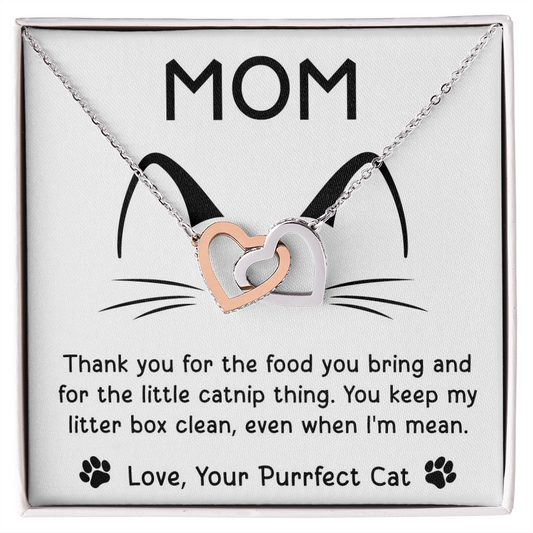 Purrfect Interlocking Hearts Necklace