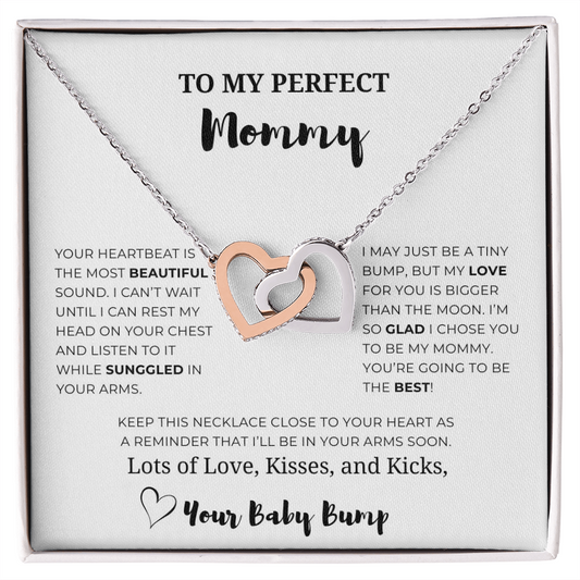 To My Perfect Mummy Interlocking Hearts Necklace