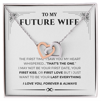 To My Future Wife Interlocking Hearts Necklace
