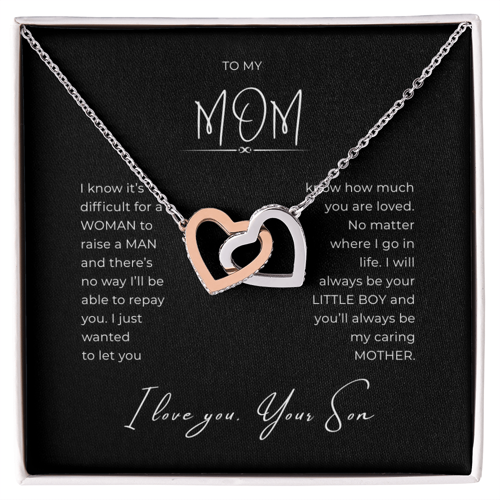 To My Mom Interlocking Hearts Necklace