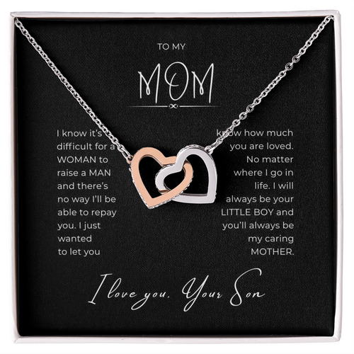 To My Mom Interlocking Hearts Necklace