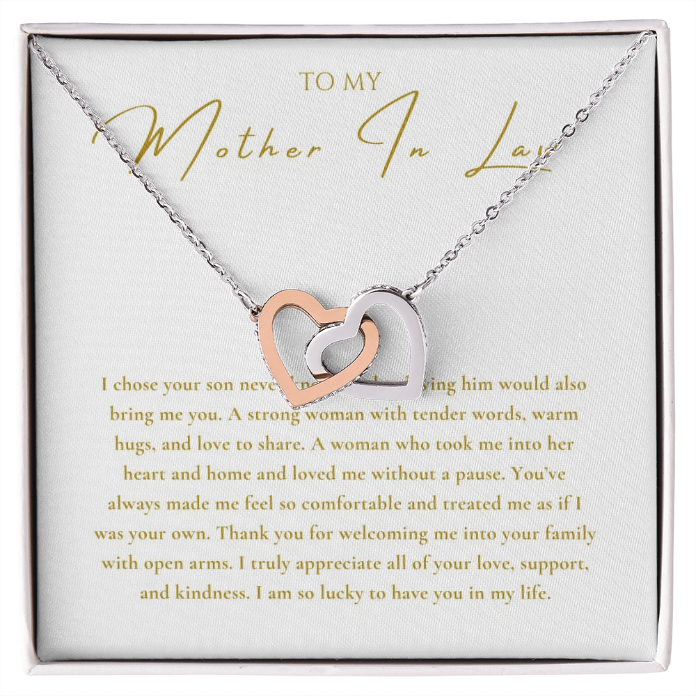To My Mother In Law Interlocking Hearts Necklace