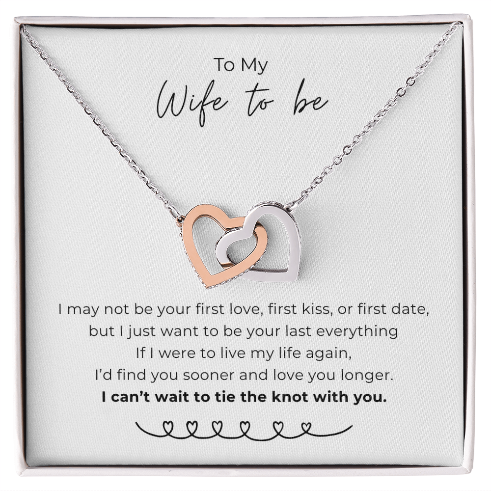 To My Wife To Be Interlocking Hearts Necklace