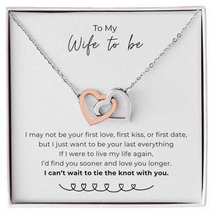 To My Wife To Be Interlocking Hearts Necklace