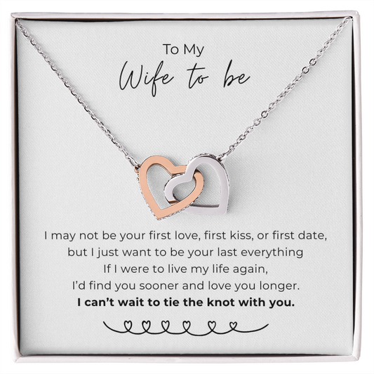 To My Wife To Be Interlocking Hearts Necklace
