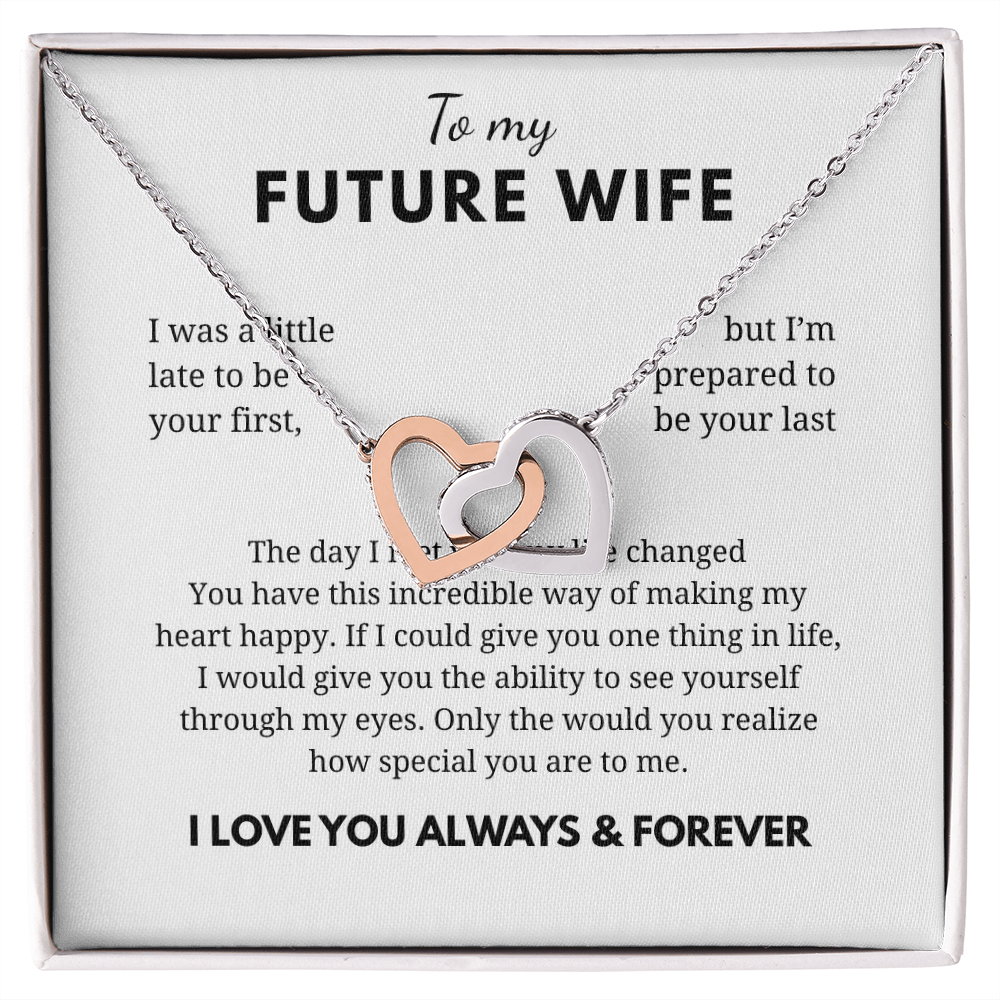 To My Future Wife Interlocking Hearts Necklace