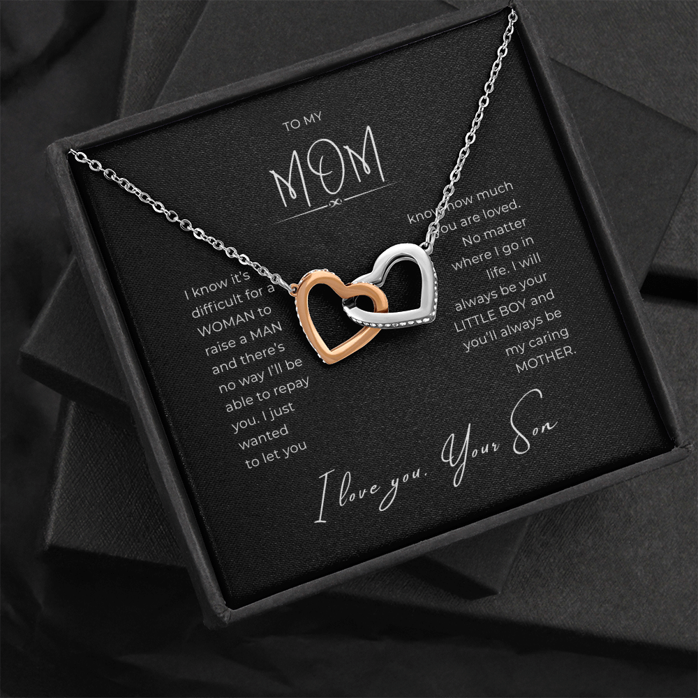 To My Mom Interlocking Hearts Necklace