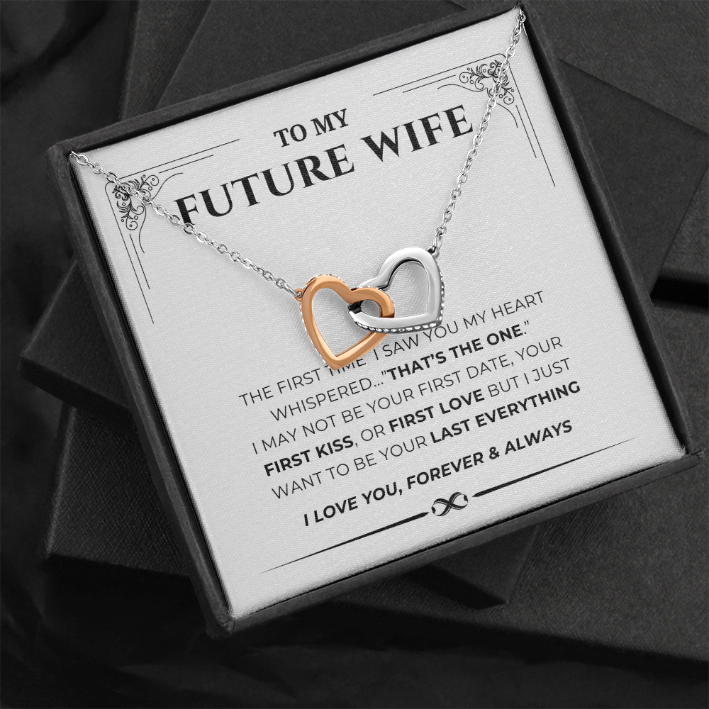 To My Future Wife Interlocking Hearts Necklace
