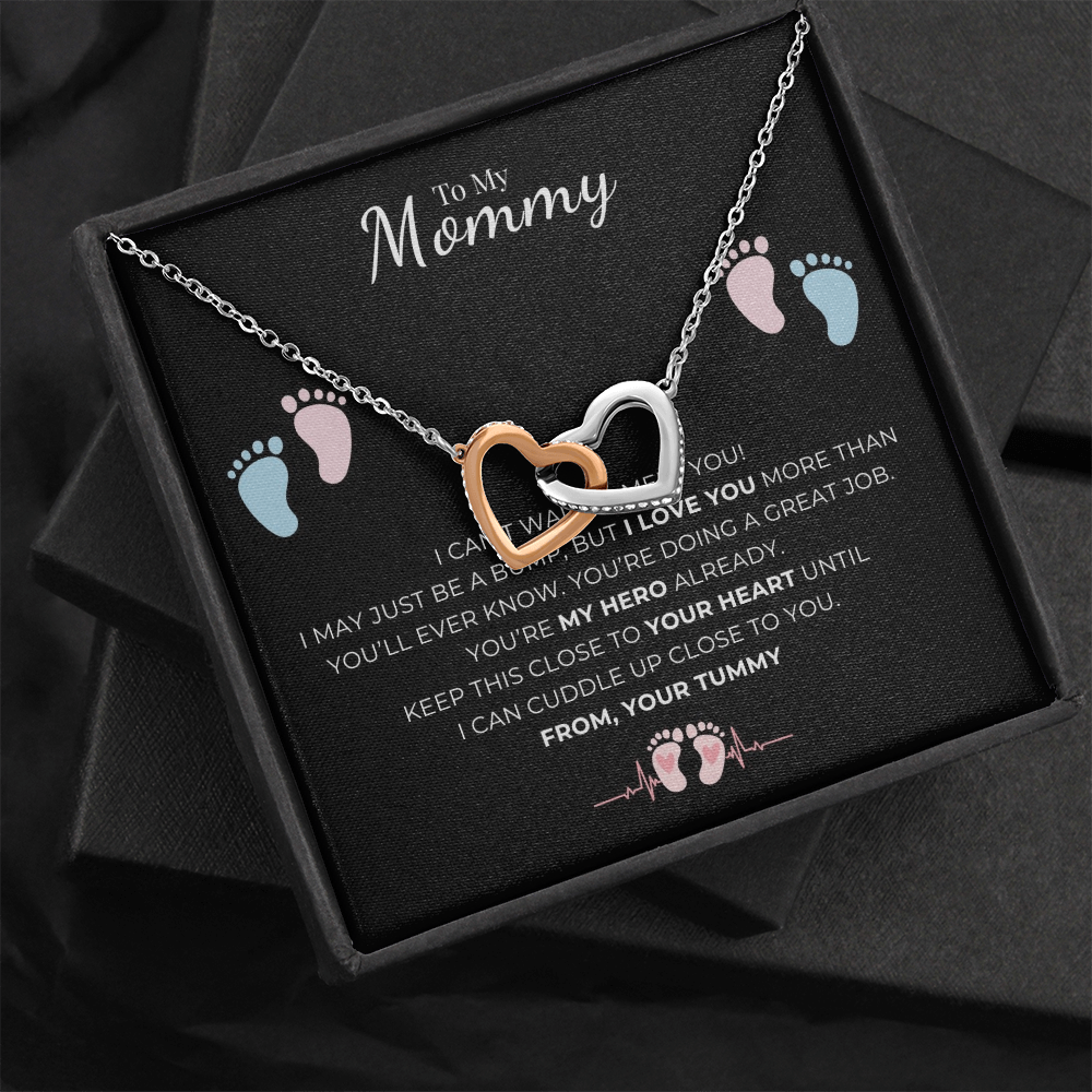 To My Mommy Interlocking Hearts Necklace