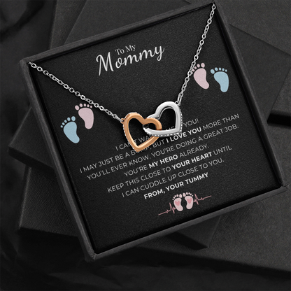 To My Mommy Interlocking Hearts Necklace