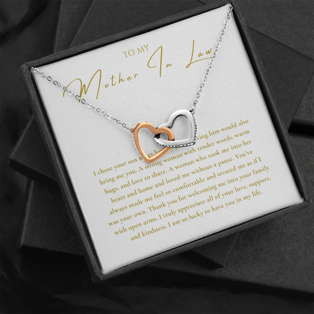To My Mother In Law Interlocking Hearts Necklace