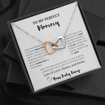 To My Perfect Mummy Interlocking Hearts Necklace