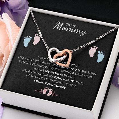 To My Mommy Interlocking Hearts Necklace