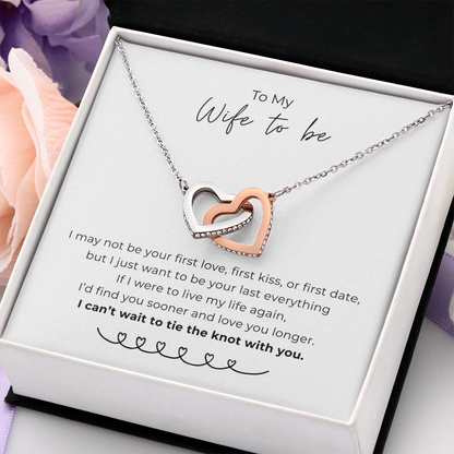 To My Wife To Be Interlocking Hearts Necklace