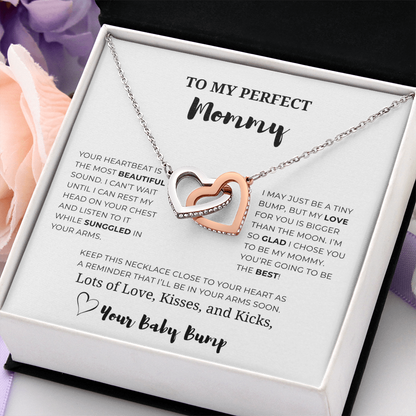 To My Perfect Mummy Interlocking Hearts Necklace