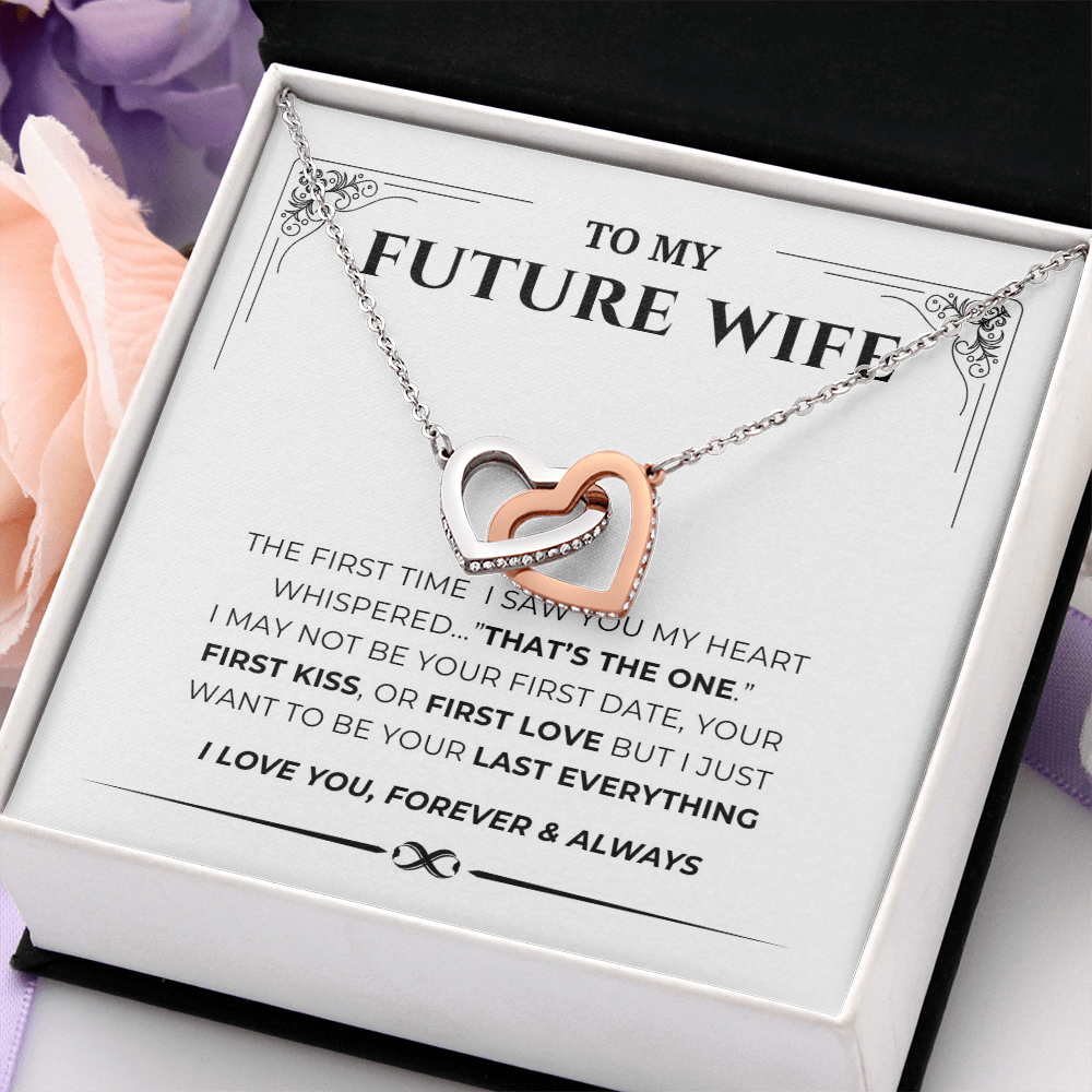 To My Future Wife Interlocking Hearts Necklace
