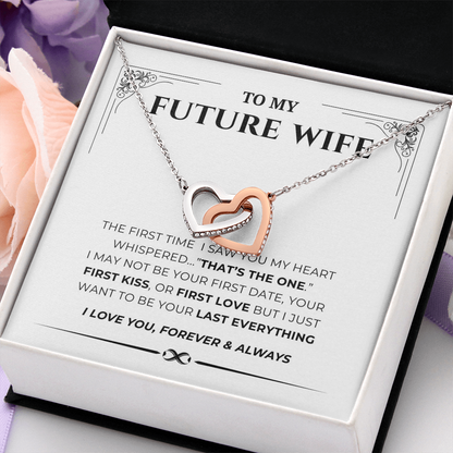 To My Future Wife Interlocking Hearts Necklace