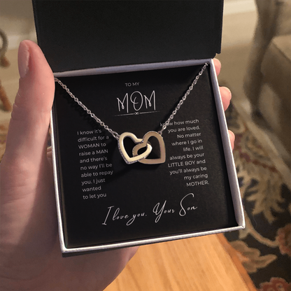 To My Mom Interlocking Hearts Necklace