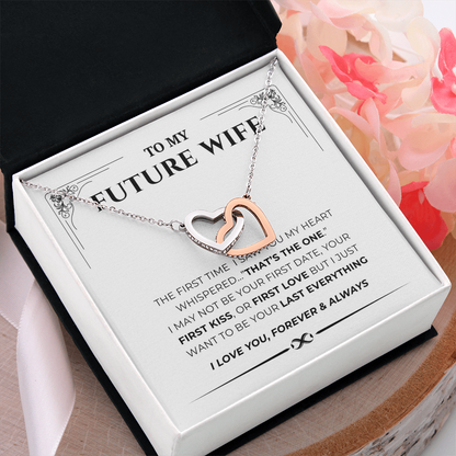 To My Future Wife Interlocking Hearts Necklace