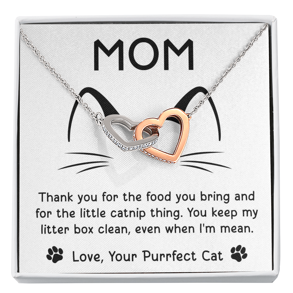 Purrfect Interlocking Hearts Necklace
