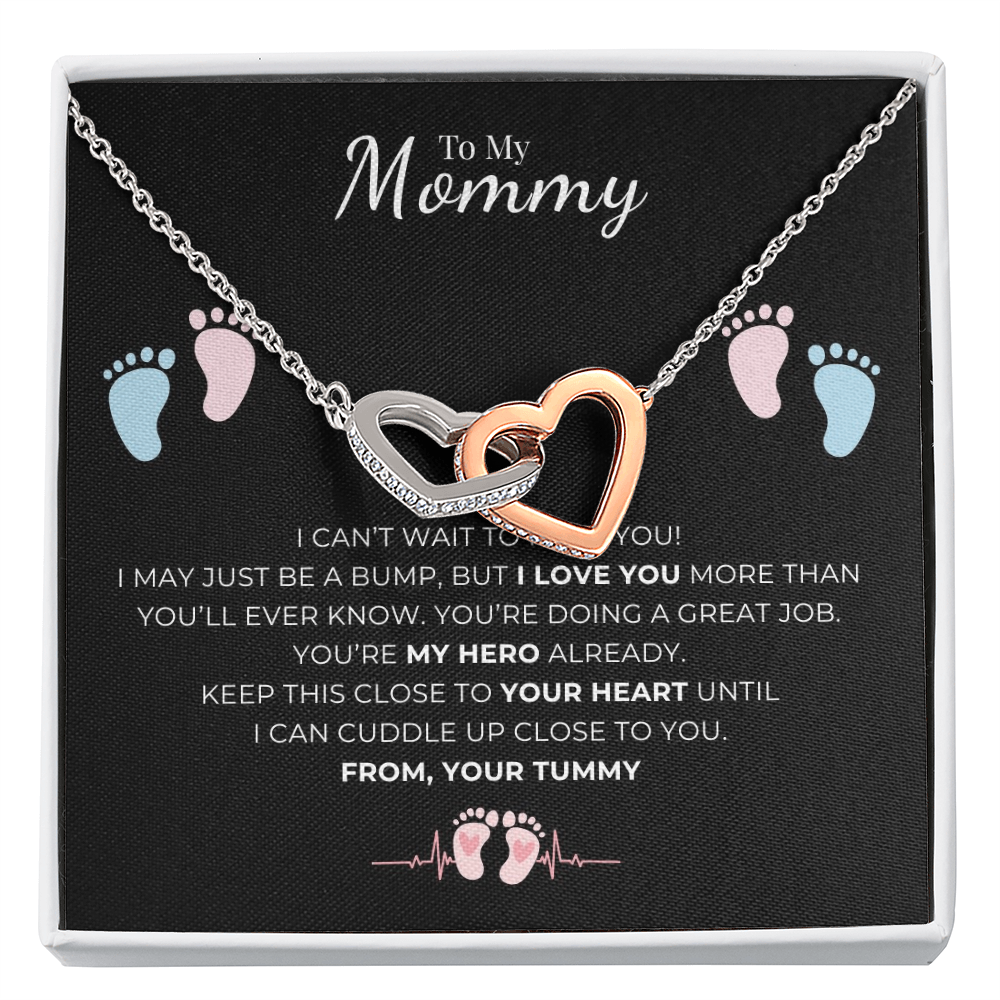 To My Mommy Interlocking Hearts Necklace