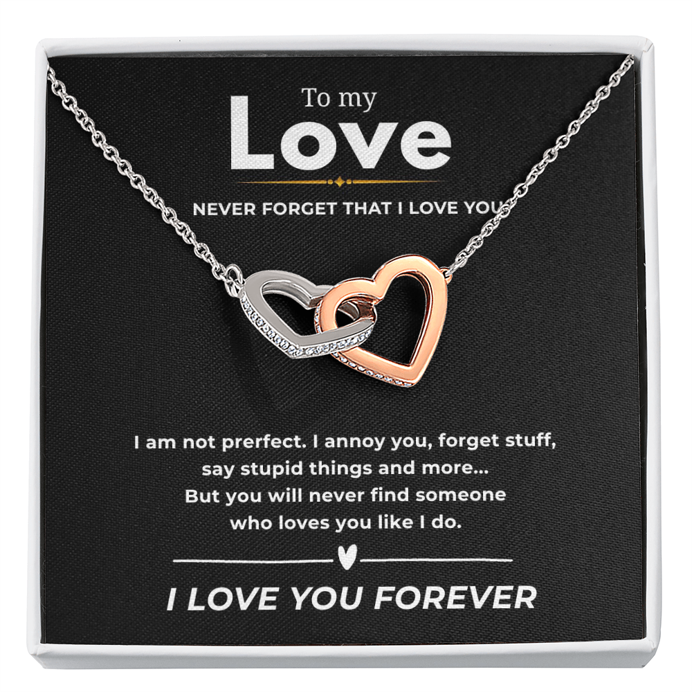 To My Love Interlocking Hearts Necklace