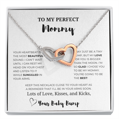 To My Perfect Mummy Interlocking Hearts Necklace