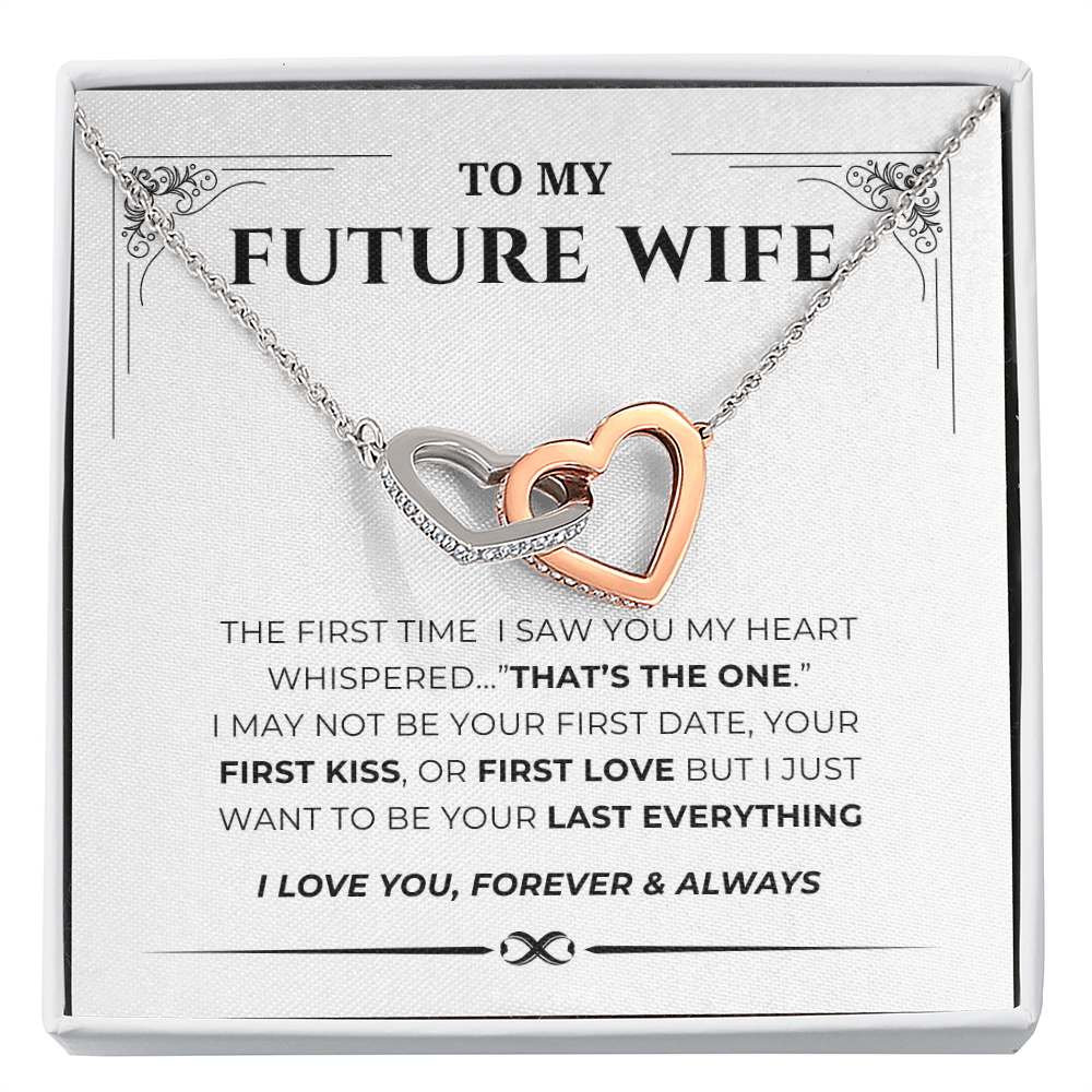 To My Future Wife Interlocking Hearts Necklace