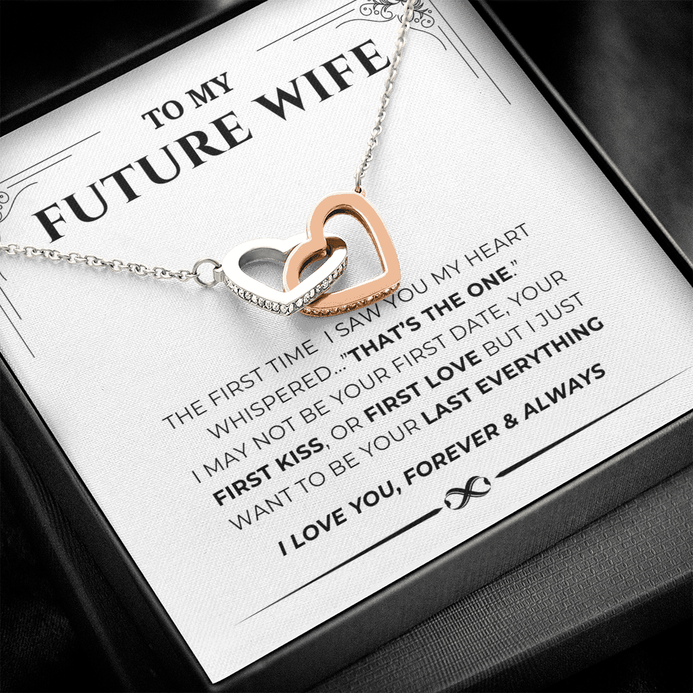 To My Future Wife Interlocking Hearts Necklace