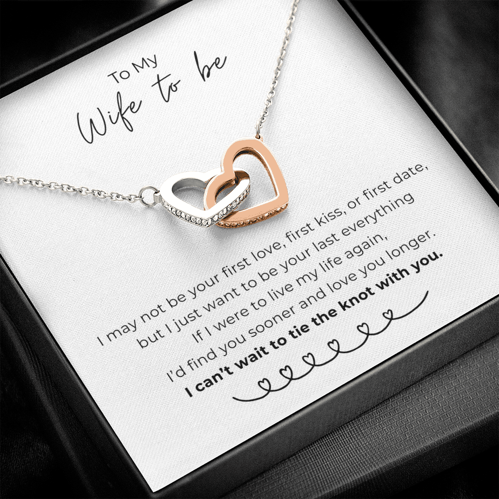 To My Wife To Be Interlocking Hearts Necklace