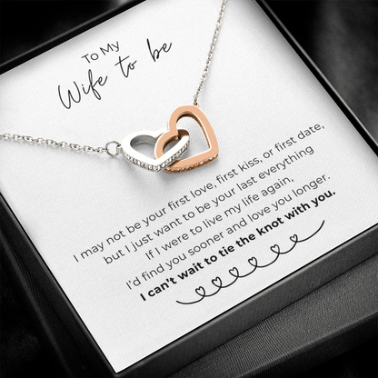 To My Wife To Be Interlocking Hearts Necklace