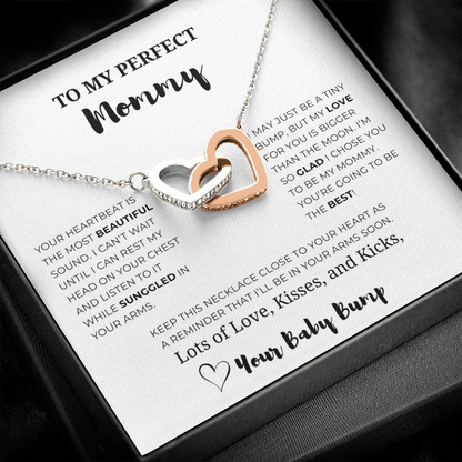 To My Perfect Mummy Interlocking Hearts Necklace