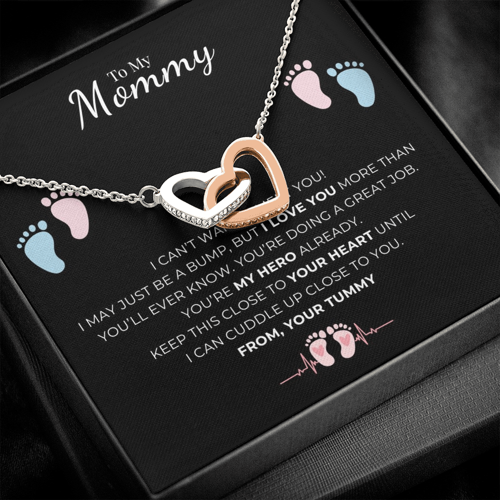 To My Mommy Interlocking Hearts Necklace