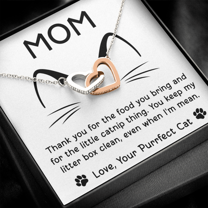 Purrfect Interlocking Hearts Necklace