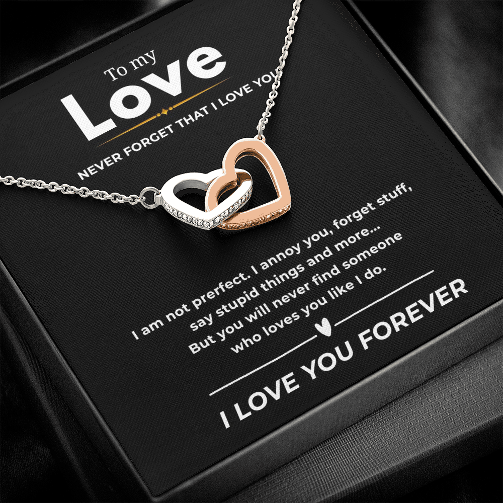 To My Love Interlocking Hearts Necklace