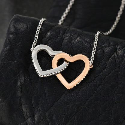 Thank You Mom Interlocking Hearts Necklace