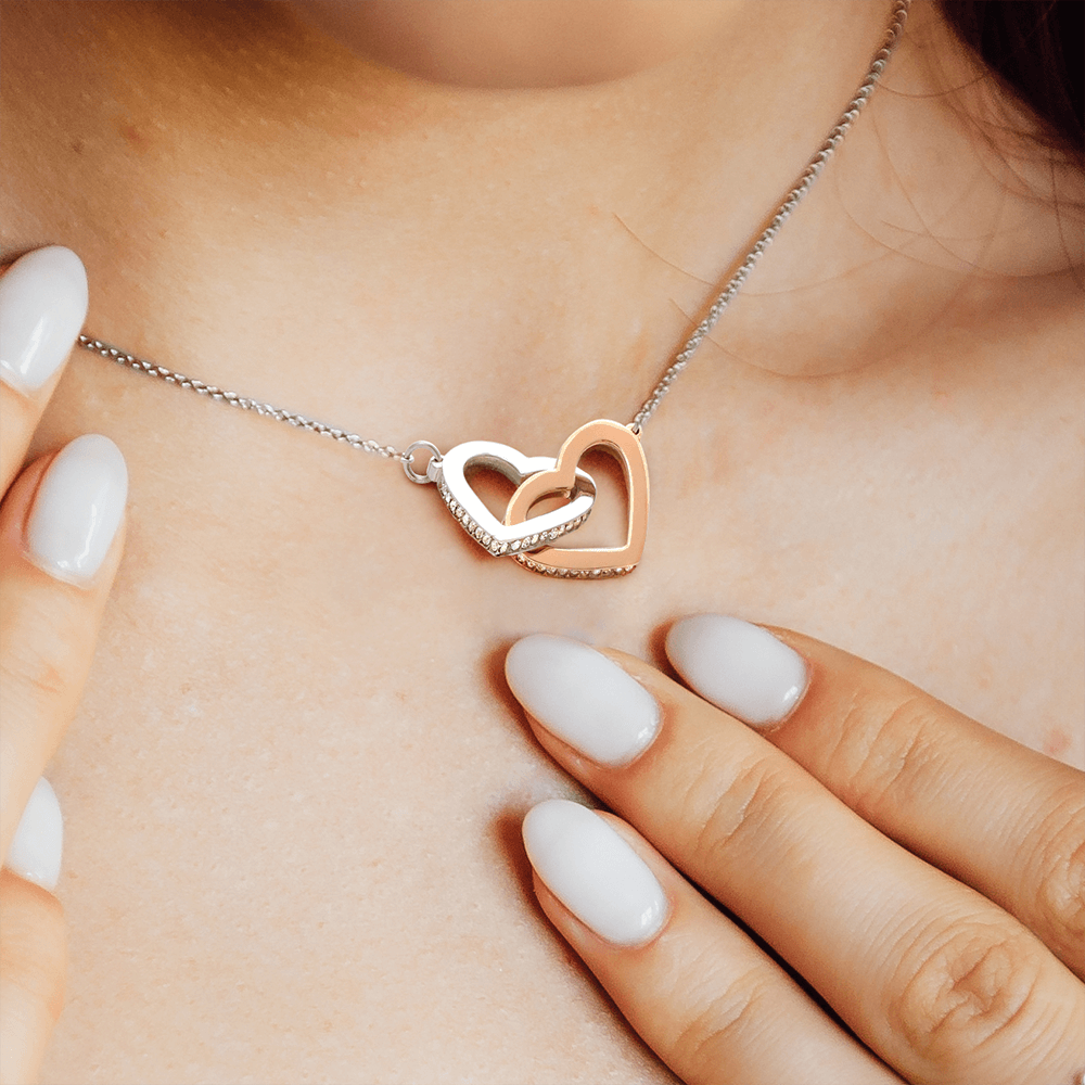 Mama Bear Interlocking Hearts Necklace