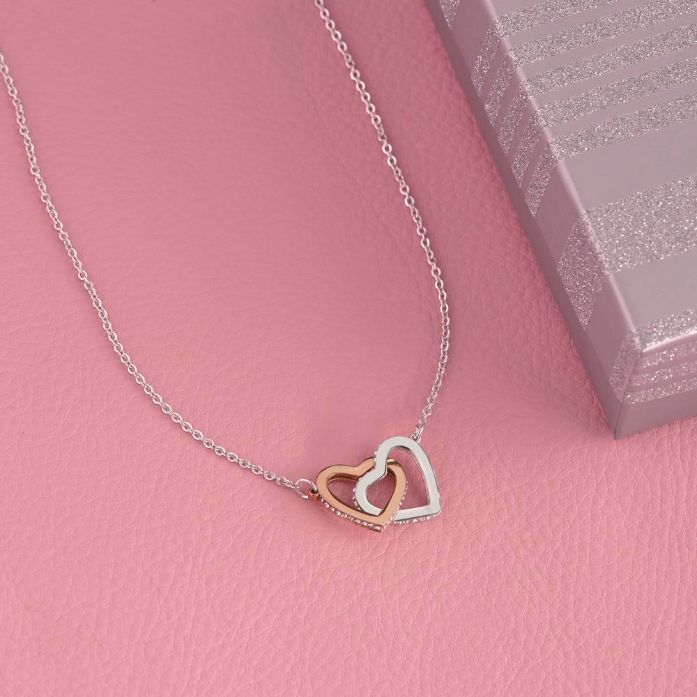 To My Wife Interlocking Hearts Necklace