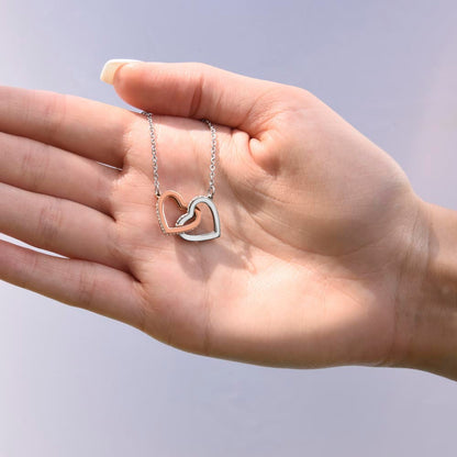 To My Wife Interlocking Hearts Necklace With 2 Photos