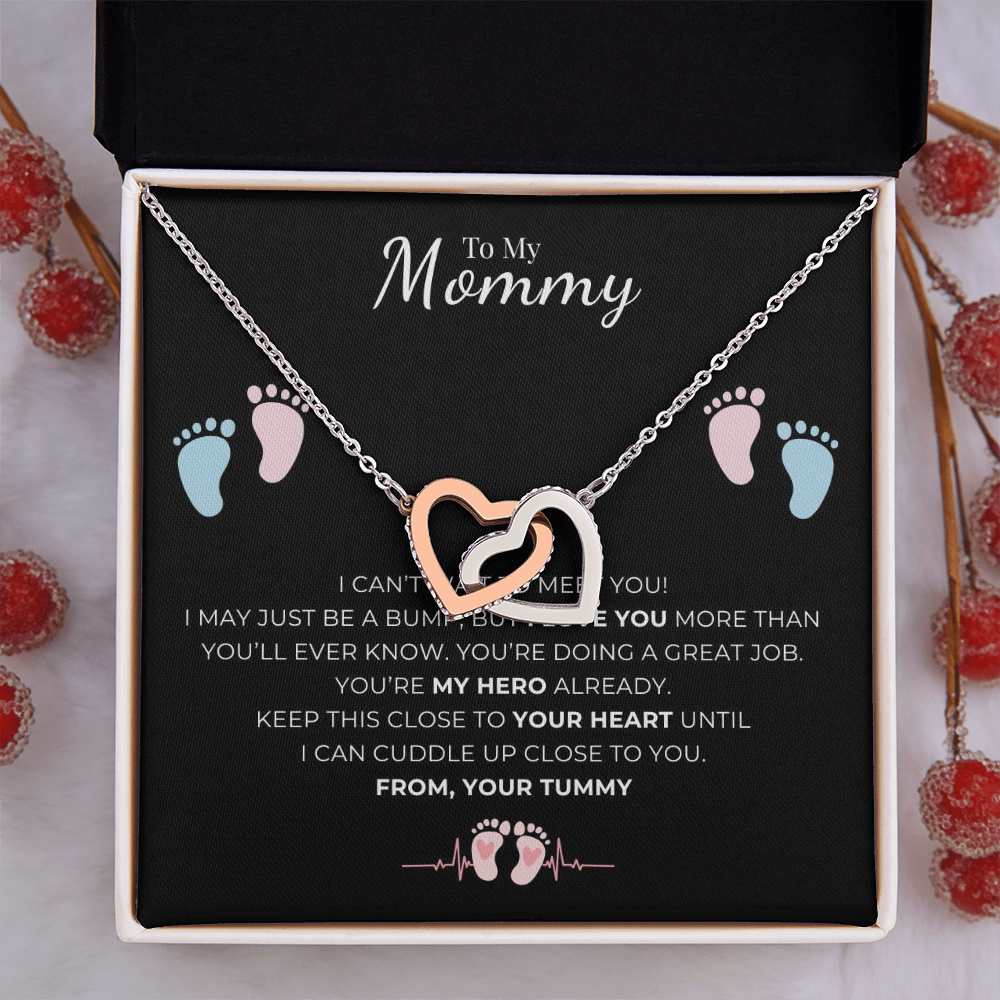 To My Mommy Interlocking Hearts Necklace