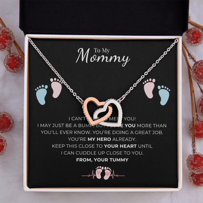 To My Mommy Interlocking Hearts Necklace
