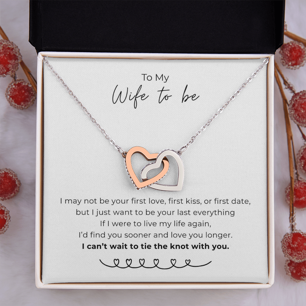 To My Wife To Be Interlocking Hearts Necklace