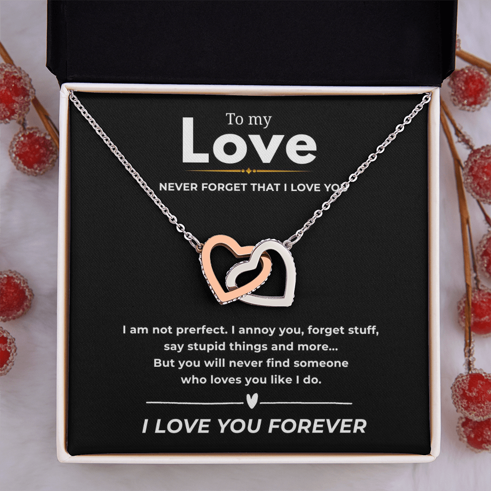 To My Love Interlocking Hearts Necklace